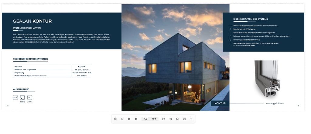 GEALAN Kontur – modernes Haus mit großen Fensterflächen bei Sonnenuntergang