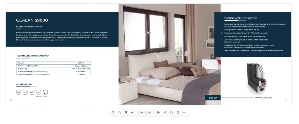 GEALAN S9000 Fenstersystem – modernes Schlafzimmer