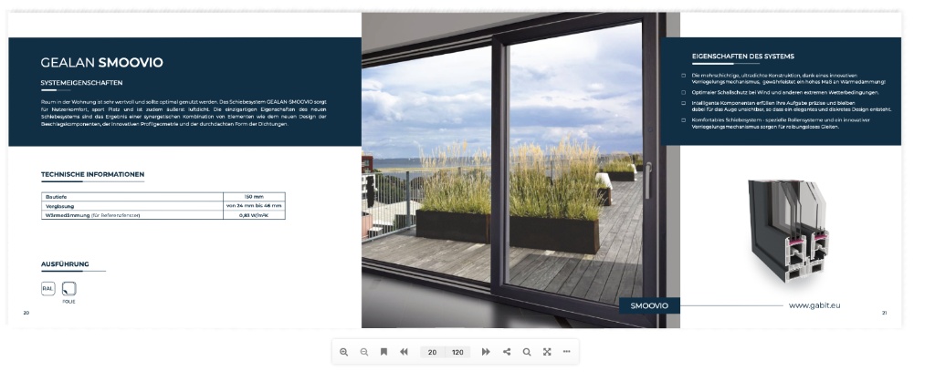 GEALAN Smoovio Schiebetür – Balkon mit Blick auf Wasser