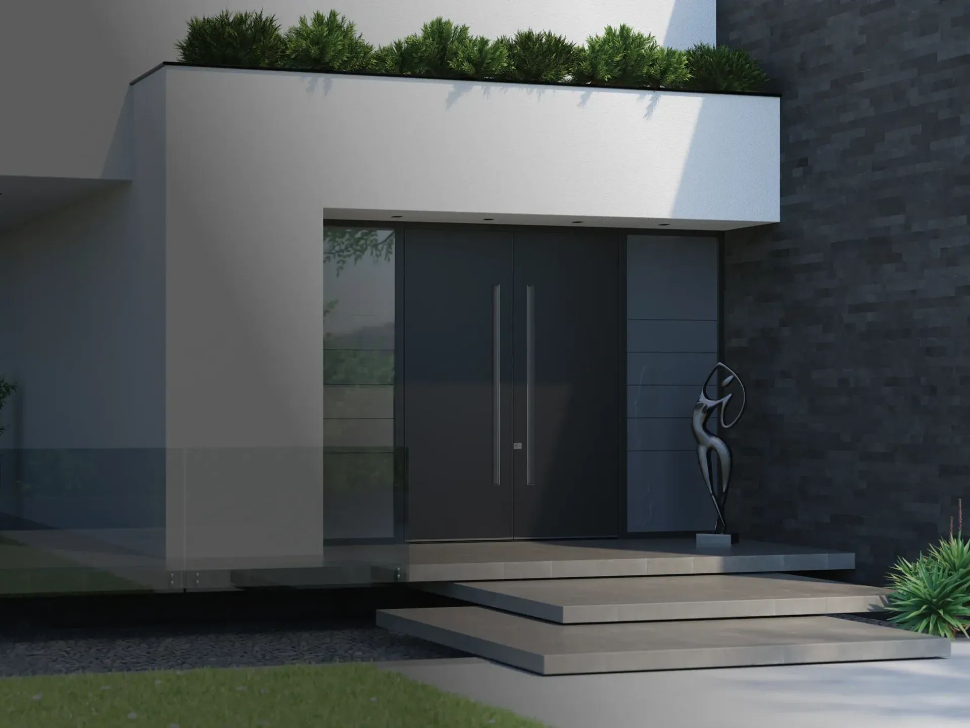 Aluminium-Haustür modern